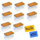 BULK LOT -Felt Rectangular Hybrid Silicone Chair Tips
