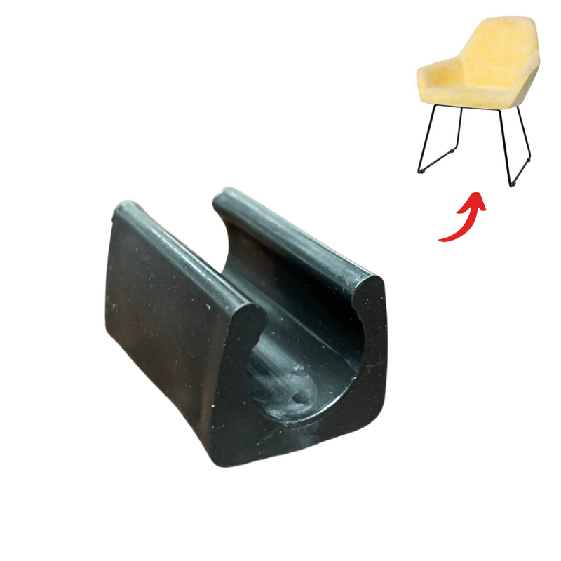 Black Sled Base Chair Clip-On
