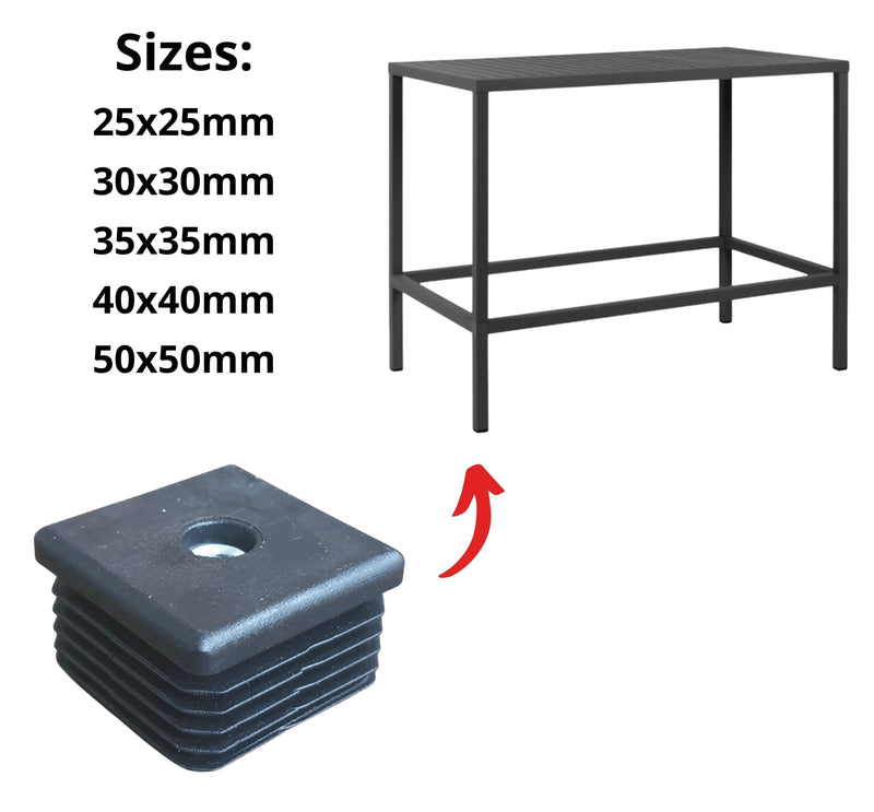 M8 Internal Thread Square Adaptor