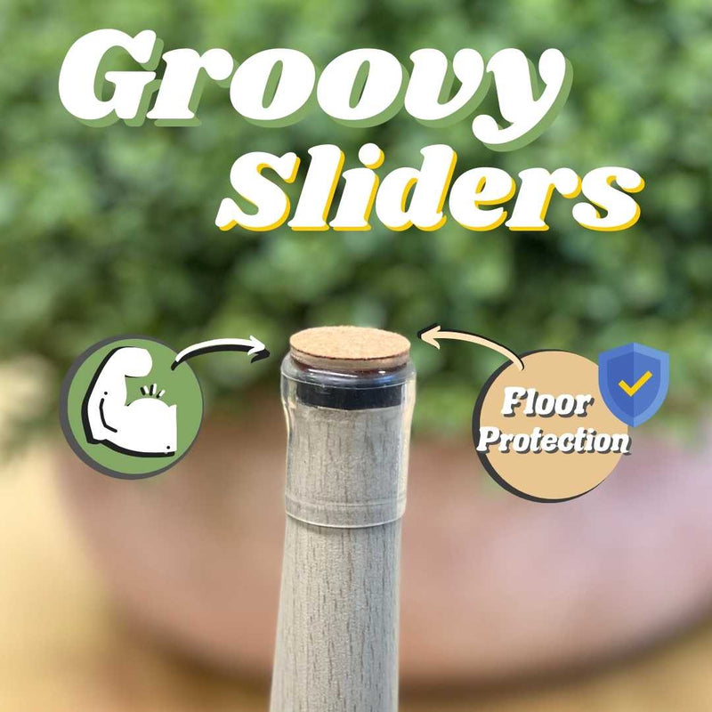 Groovy Felt Chair Leg Protection Glides