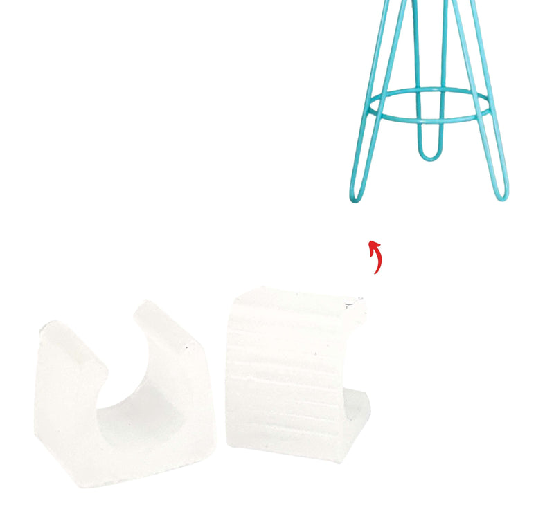 Clip-On Glides for Hairpin Sled Chairs – Lightweight Fit for Short Legs