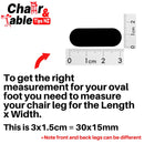 Oval Outdoor Silicone Chair Leg Protectors – Protect Floors & Furniture Outdoors