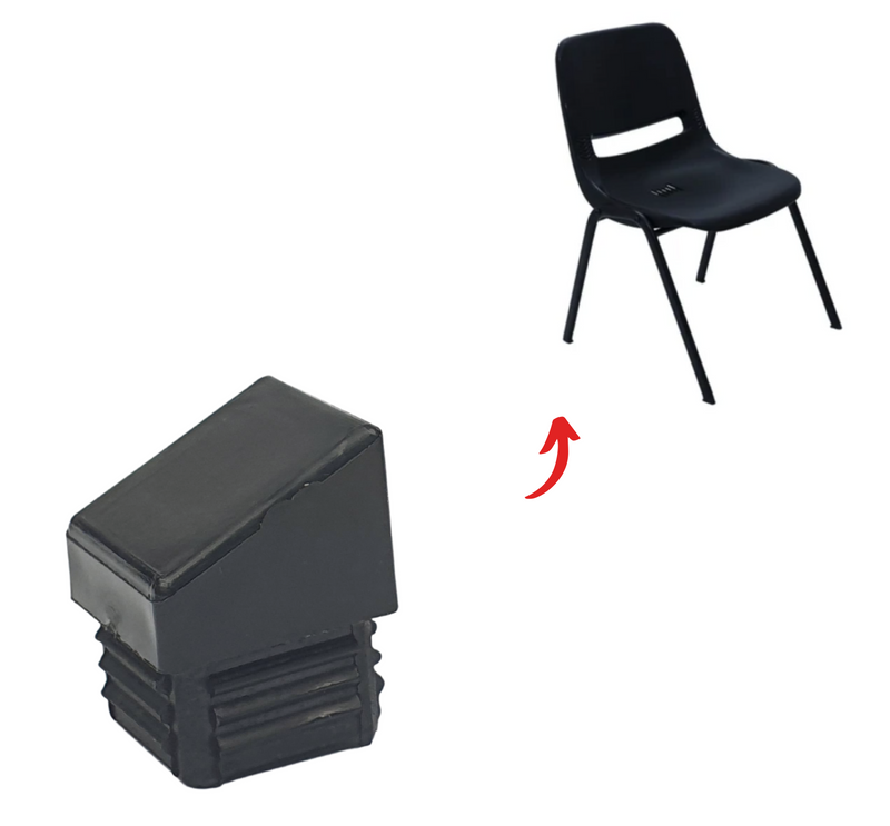 Square Angled Internal Chair Tips