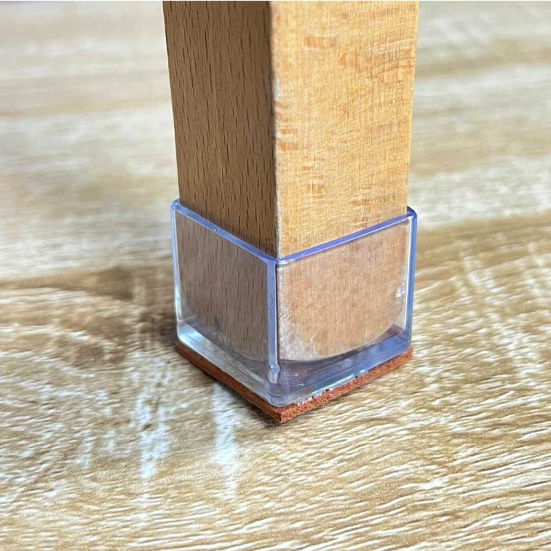 Felt Square Hybrid Silicone Chair Tips