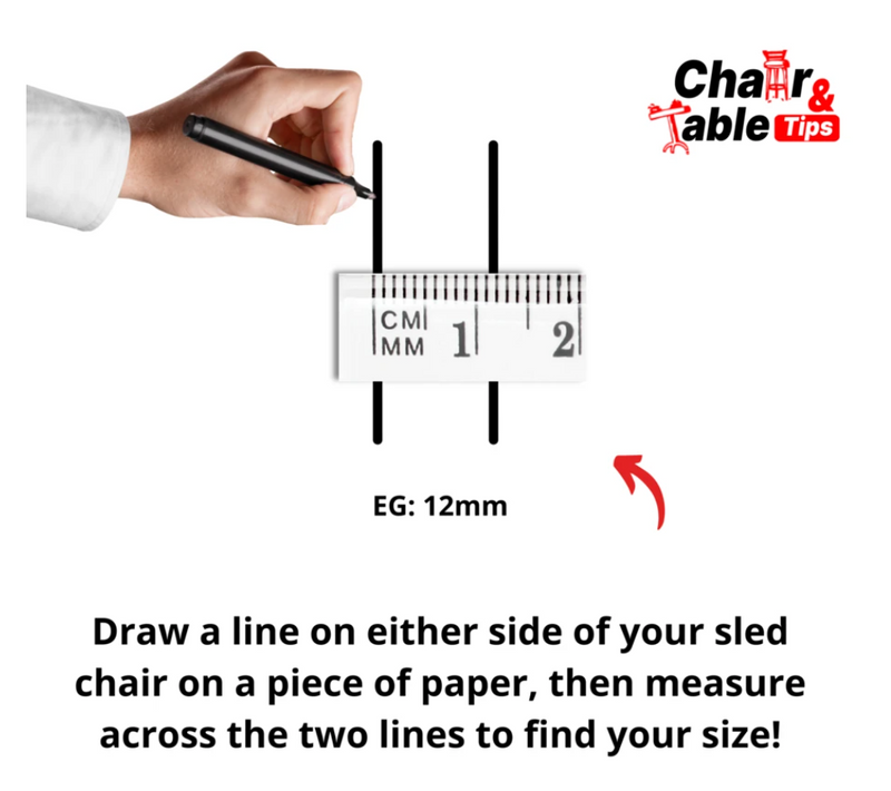 Clip-On Glides for Hairpin Sled Chairs – Lightweight Fit for Short Legs