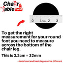 Nickel Plated Swivel Chair Leg Protectors – Vintage Style Tips (13mm & 16mm)FOR ALL FLOORING